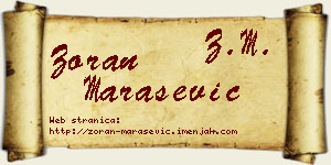 Zoran Marašević vizit kartica